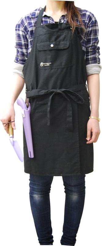 Garden Apron-ガーデンエプロン ロング（ブラック）