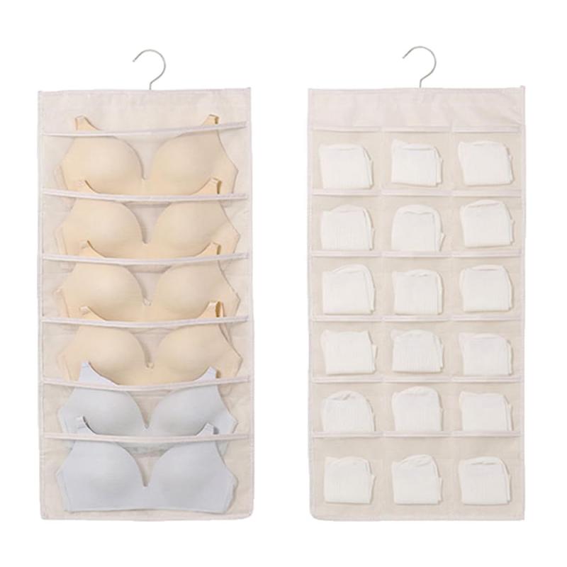 ウォールポケット 両面収納 吊り下げ収納 下着収納 ウォールポケット吊り下げ収納 下着 収納 ハンガー ..