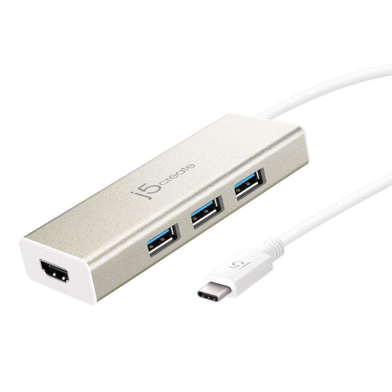 j5create USB-C USB3.1 4K HDMI DP Alt Mode アルミハウジング セルフパワー MacBook Pro MacBook Air Surface Book Pavilion Inspiron Ideapadなど Type