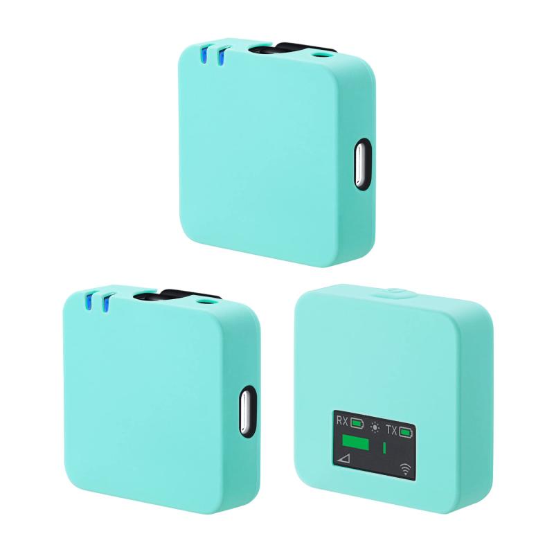樂天商城 - kwmobile 3x RODE Wireless Go対応 ケース - ワイヤレスマイク 保護ケース シリコン 滑り止め ペパーミント