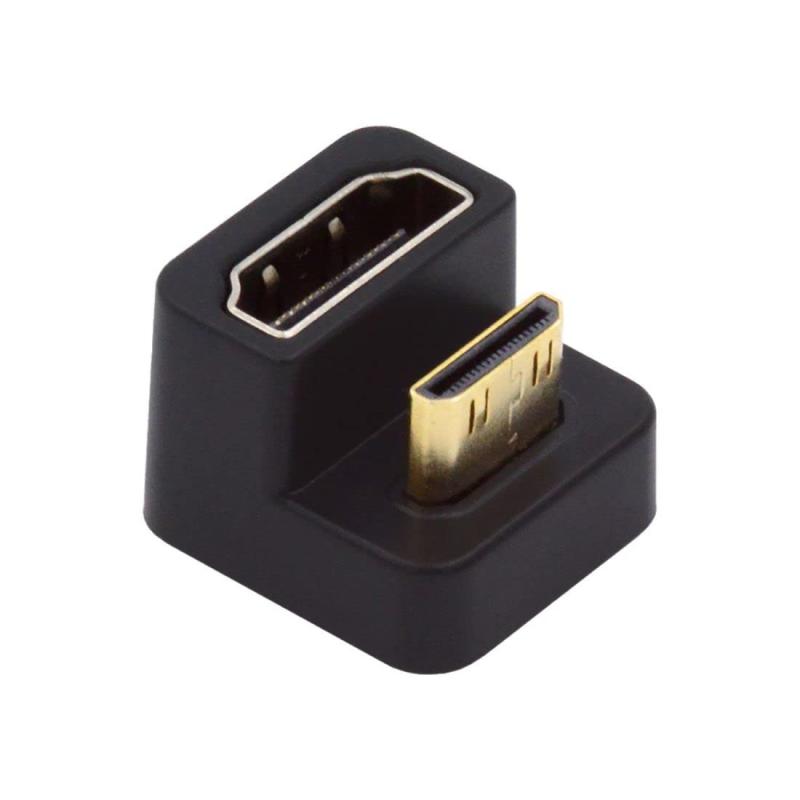 chenyang Mini HDMIオス→HDMIメス 4K@60Hz 180度アップアングル延長アダプターコンバーターコネクター360度上向きU字型のバックアングルミニHDMI 1.4オス-HDMIメス延長アダプターコンバーター。Port Saversは、機器のHDMIポートの消耗を和らげるのに最適なソリューションです。 絶え間ないプラグの抜き差しや、重いHDMIケーブルがコネクタに余分な負担をかけている場合に起因します。HDMIオスプラグをHDMIメスジャックまたはその逆に変換します。ケーブルジャックの位置を変えて、スペースが限られている場所に簡単にアクセスできます。高解像度解像度4K、1080p、1080i、720p、標準ビデオフォーマットに対応。