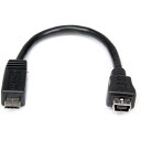 StarTech.com Micro USB - Mini USB アダプタ 15cm UUSBMUSBMF6(2)