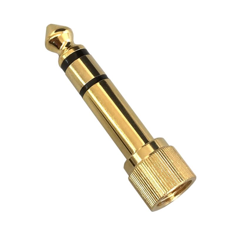 フジパーツ 3.5mm ⇒ 6.3mm 変換アダプタ ステレオミニプラグ(メス)→ステレオ標準プラグ(オス) 変換コネクタ スクリュー付き(ネジ式)