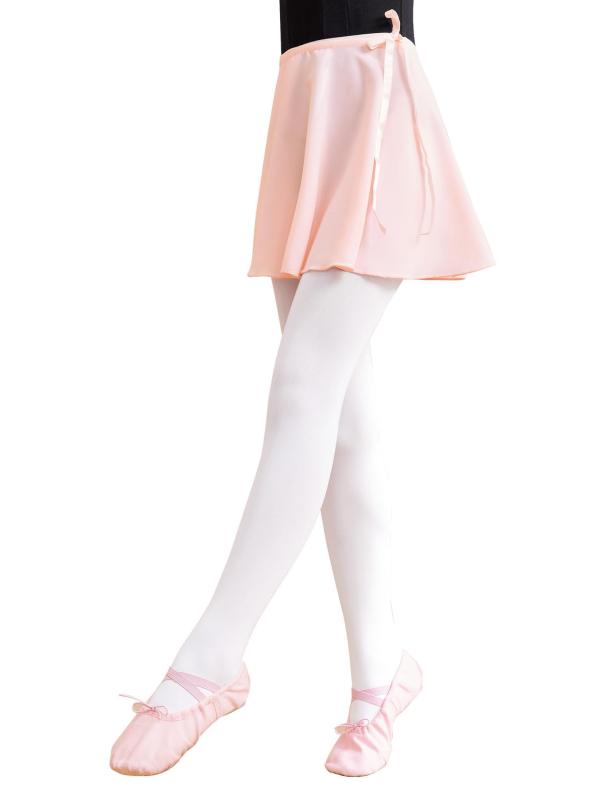 乐天商城 - [Daydance] 子供用ダンススカート、調節可能な紐付きバレエシフォンラップスカート、ダンス、アイススケート用