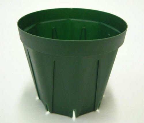 スリット鉢 プラ鉢 9cm モスグリーン 10個