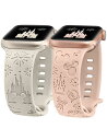 【2枚入り】Girovo Apple Watch シリコンバンド/アップルウォッチ キャラクターバンド, あっぷるうぉっち9可愛い おしゃれ スポーツ交換ベルト 萌え 女性 レディース 人気 通気 for iWacth Series 10/9/8