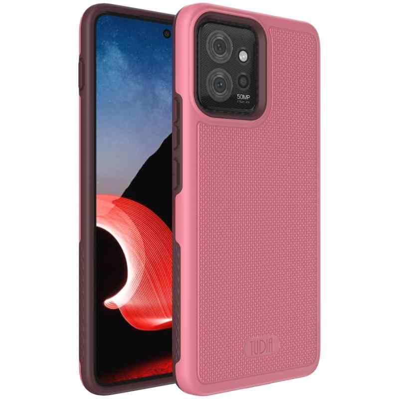 「米軍MIL規格・2層保護」TUDIA Motorola ThinkPhone (2023) 用 ケース、「MergeGrip」2層保護 耐衝撃 滑り止め 超薄型TPU ThinkPhone 対応Motorola ThinkPhone 2023 専用 Motorola ThinkPhone ケース認定されたミリタリーグレードの保護とToughRhino Technologyによる落下や傷に対する二重層保護。隆起したリップとエッジでカメラとスクリーンを保護します。両面と背面のノンスリップテクスチャードデザインにより、携帯電話を保持しながらグリップ力を高めます。触覚とクリックボタンでストレスフリーな使い方。