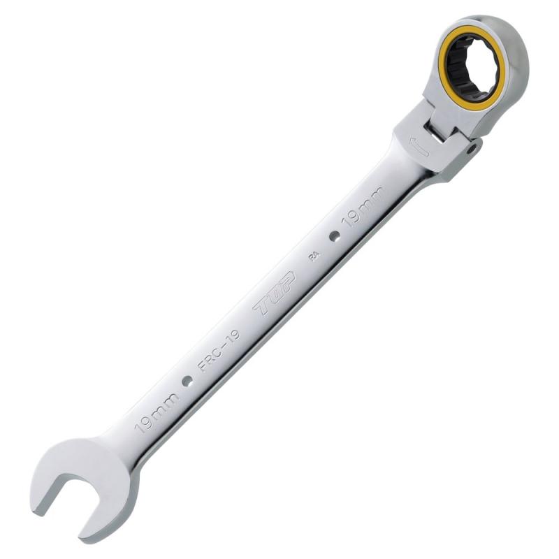 乐天商城 - トップ工業 (TOP) 首振りラチェットコンビ 対辺19mm 首振り180° 送り角度5° ギアレンチ FRC-19