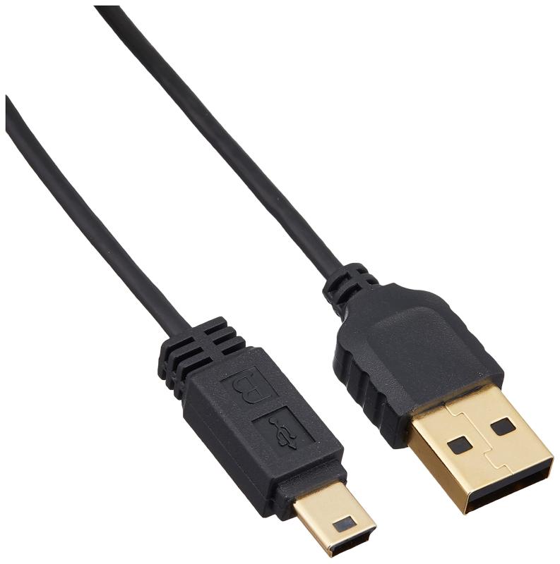 サンワサプライ 極細ミニUSBケーブル(ミニBタイプ・ブラック)