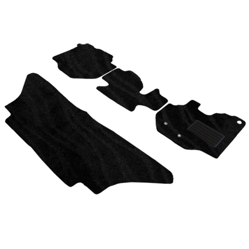 フェニーチェ カーマット フロアマット 国内生産 (トヨタ ハイエースバン/レジアスエース 標準ボディスーパーGL) ブラック 滑り止め形状 ずれにくい 車用 マット (車用品専門店)