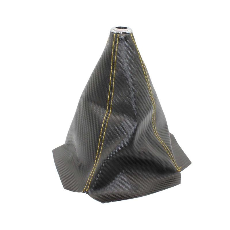 Funriche シフトノブカバー 汎用 シフトブーツ カーボン調 シフトカバー PVCレザー ステッチ 4色 シフ..