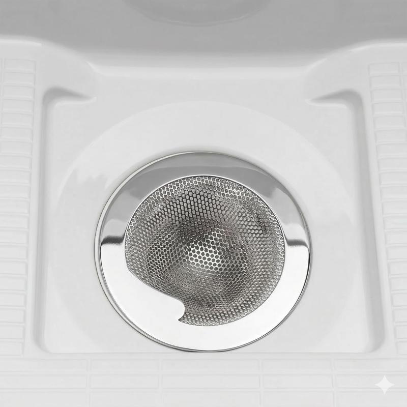置くだけ 抗菌 ヘアキャッチャー 約 102mm 用 ユニットバス用 日本製 KEEPFINE SUS304 排水口 お風呂 ゴミ受け 浴室 パンチング