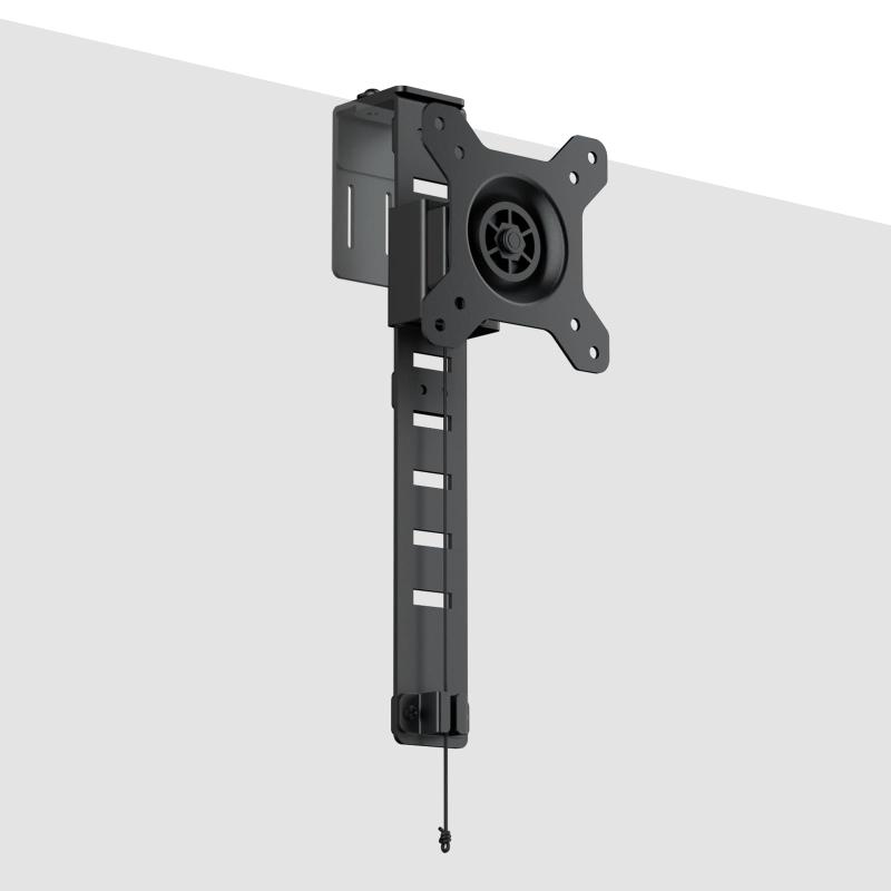 GIBBON MOUNTS パーテーション モニターアーム 13～34インチ 上下左右15°調節 8段高度調節 360度回転 1画面 ブラック