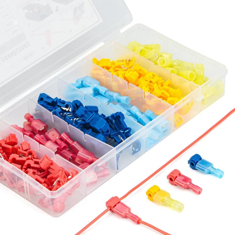 アイウィス(IWISS) 車配線分岐コネクター エレクトロタップ T型 配線コネクター キット 60セット 120個入 絶縁端子 電線 分岐 用 TTS-120
