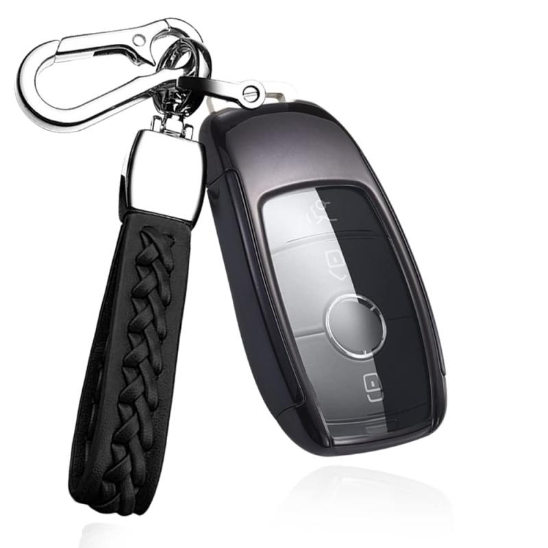 SANRILY メルセデスベンツ向けの キーケース キーホルダー キーカバー キー保護 Benz Eクラス Sクラス CLS Coupe Cクラス Bクラス Aクラス GLC GLE Gクラス E200 E300 E350に適用