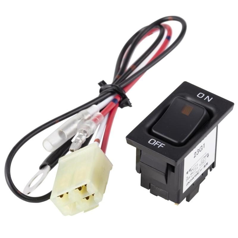 樂天商城 - 伊原電子工業(Ihara Electronics Industry) 車載用シーソースイッチ IS-530 LED照光式［ON-OFF］（ 日野-大型・中型用 ハーネス付） 黒