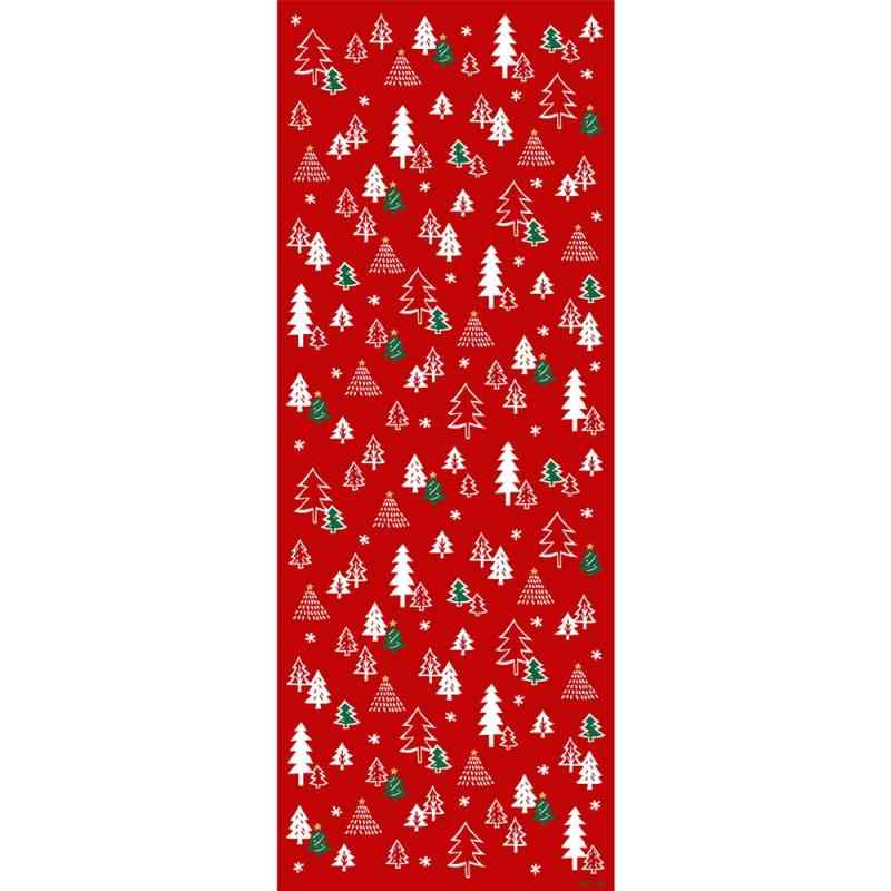 濱文様 てぬぐい ツリーツリークリスマス アカ