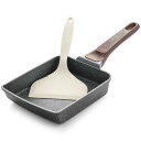SENSARTE 卵焼き フライパン 18cm*15cm 焦げ付きにくい ih対応 ガス対応 PFOAフリー マーブルコート ターナー付き お手入れ簡単 軽量