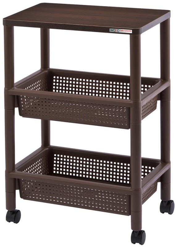 カワタキコーポレーション(Kawataki Corporation) 不動技研(Fudogiken)ウッドテーブルワゴン WTW-3S ブ..