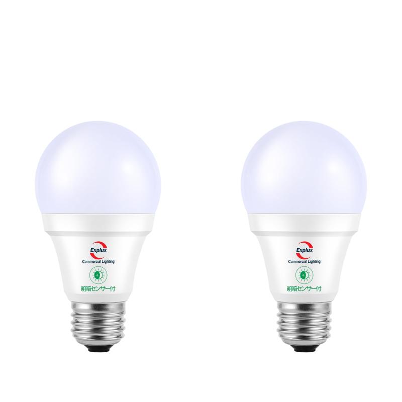 Explux 明暗センサーLED電球 60W相当