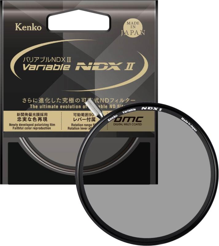 Rakuten - Kenko NDフィルター バリアブルNDX II 可変式 ND2.5-ND450 着脱式レバー付属 光量調節用