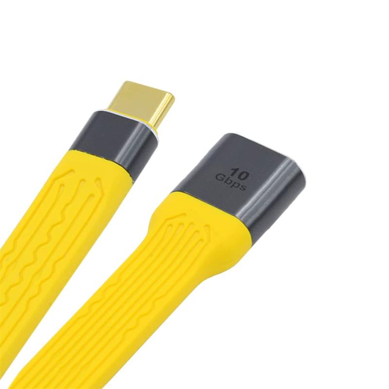 NFHKはラップトップ及び電話13cmのためのUSB4延長ケーブルの平らで細いFPCのデータケーブルを黄色くする