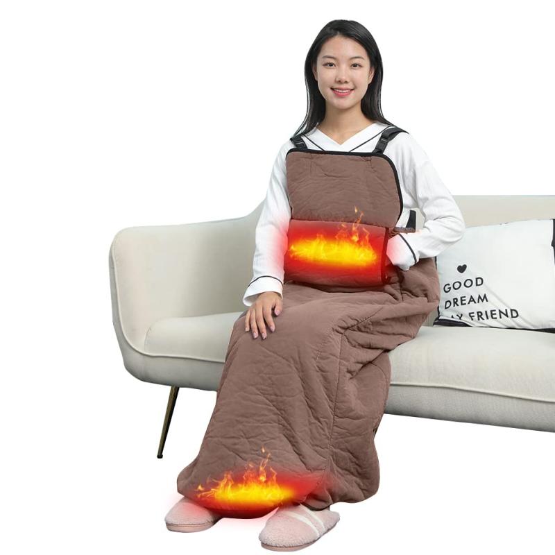 「ストラップスカート型タイプ」 MACOLAUDER ホット足入れヒーター PSE METI 着たまま歩き可 35℃～60℃ 0.5～8時間タイマー 正面発熱 電気 ハンド フット ウォーマー 繰り返し使える 家庭用 オフ