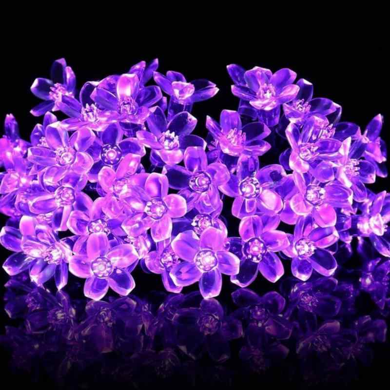 SITEDAN 桜 ストリングライト ソーラー イルミネーションライト 花 7M50電球 2色セット LED 屋外 フラワー ガーデンライト 8モード 防水 クリスマスライト 飾りライト