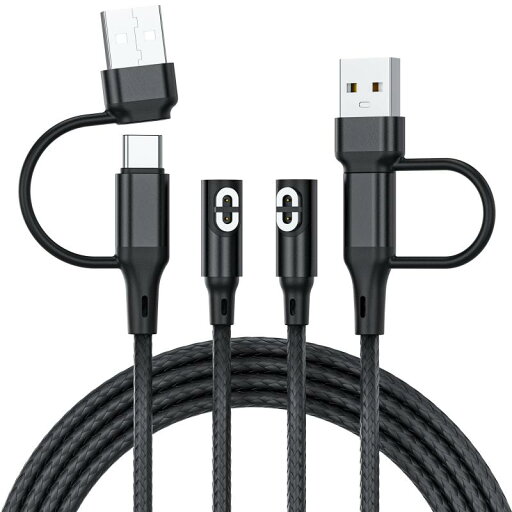 PonJel 2-in-1 Shokz充電ケーブル 2パック Shokz充電器 AfterShokz Aeropex AS800/Shokz OpenRun Pro/OpenRun/OpenRun Mini/OpenComm USB C USB Aコード PonJel 2-in-1 Shokz充電ケーブル 2パック Shokz充電器 AfterShokz Aeropex AS800/Shokz OpenRun Pro/OpenRun/OpenRun Mini/OpenComm USB C USB Aコード