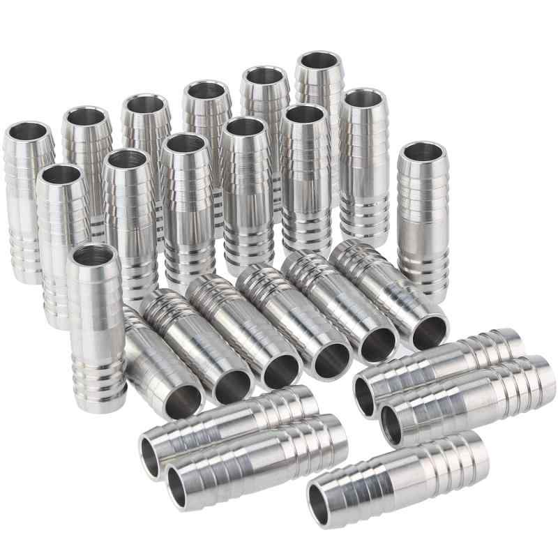 LTWFITTING 12mm 316ステンレス鋼 ストレートコネクター タケノコジョイント 車載燃料ホース用 ヒーター継手 25個入