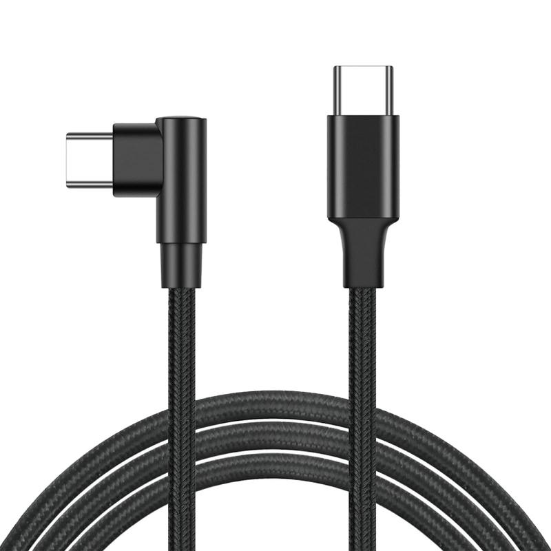 USB-C ケーブル (1m ブラック) 【60W/3A 急速充電/USB2.0規格/PD対応】高耐久ナイロン Type C 100cm Xperia/Galaxy/Sharp/LG/MacBook/iPad Pro/Nintendo Switch/Go