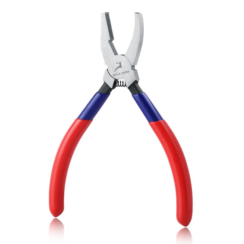 GOLD DEER ランニングプライヤー ゴム付 ガラスニブリング ステンドグラス用 切断工具 ブレーカー 割り..