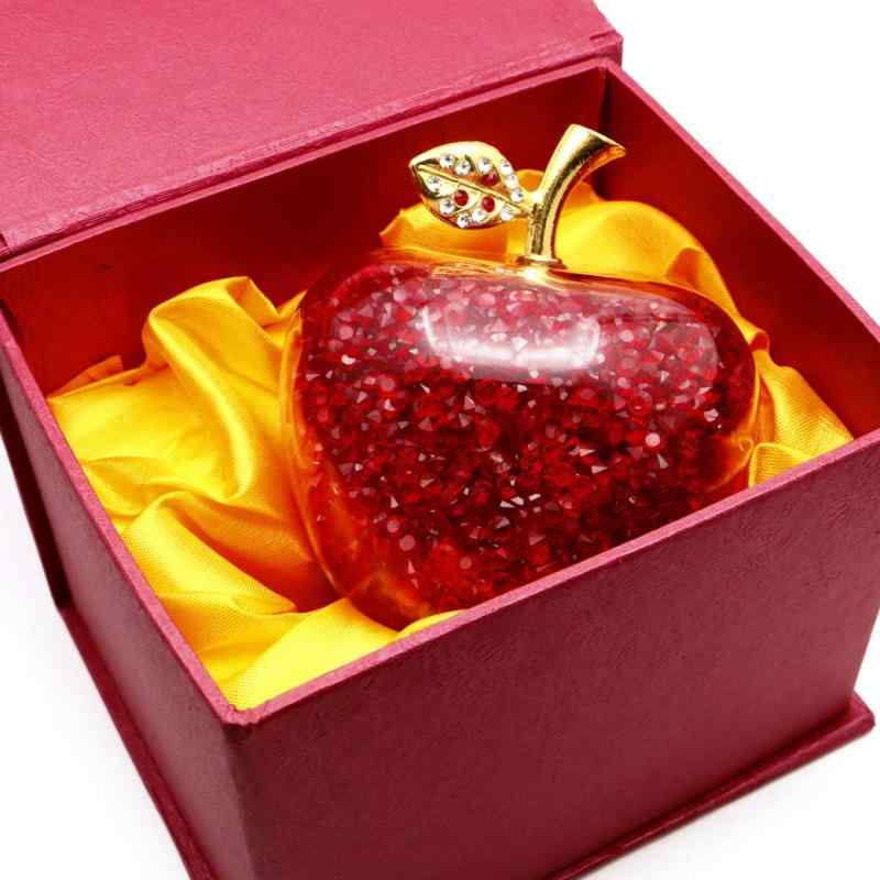 [GOLD STONE] 幸運の赤いリンゴ レッド 置き物 縁起物 林檎 アップル 箱付き 風水 幸福 幸運 [3]