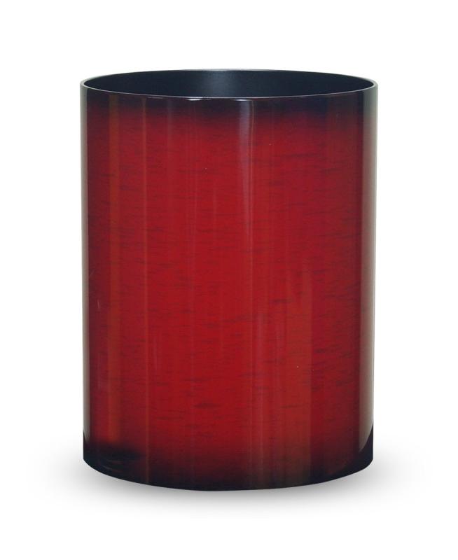 TATSU-CRAFT（タツクラフト） 紀州塗り ダストボックス ふたなし 絣 かすり 朱 ごみ箱 おしゃれ 丸型 ふた無し キッチン ゴミ箱 ペール フタ無しゴミ箱 屑入れ インテリア 雑貨 橋本達之助工芸