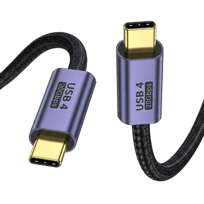 USB4 ケーブル USB Type-C ケーブル Thunderbolt 3対応 20Gbps高速転送 PD対応 100W急速充電 8K/60Hz映像出力 ナイロン編みMacBook、Pad、Surface、Xperia、Galaxy、Pixel等タイ