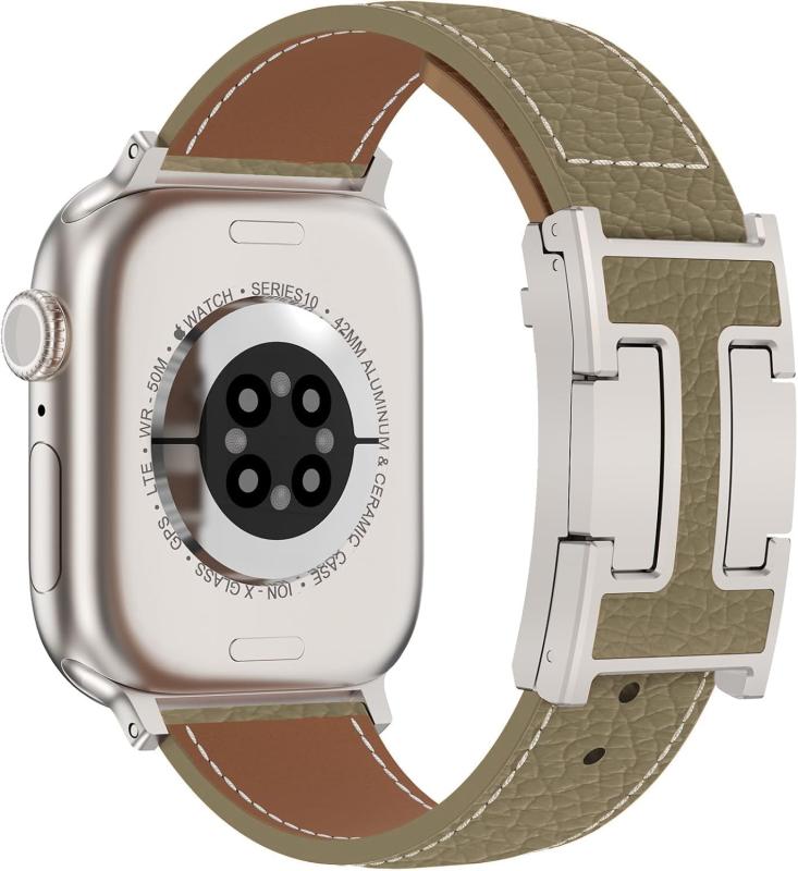 2025革新デザイン For Apple Watch バンド 本革 レディース H型バックル Apple Watch Ultra3/Ultra2, Series11/10/9/8/7/6/5/4/3/2/1/SE レザー交換ベルト 可愛い オシャレ アッ maisonclover-10352693 メゾンクローバー パッケージ画像