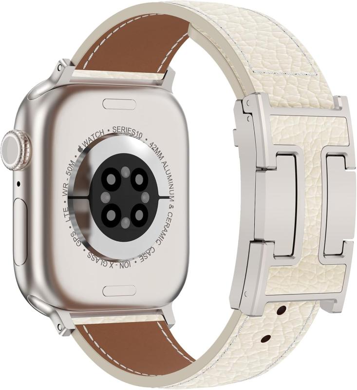 2025革新デザイン For Apple Watch バンド 本革 レディース H型バックル Apple Watch Ultra3/Ultra2, Series11/10/9/8/7/6/5/4/3/2/1/SE レザー交換ベルト 可愛い オシャレ アッ maisonclover-10352693 メゾンクローバー サンプル画像2
