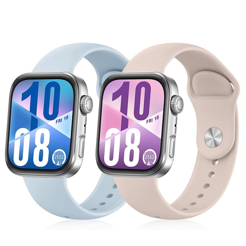 Rakuten - [AiMaoo] バンド 【2枚入り】 Huawei Watch Fit 4/4 Pro/Fit 3 対応 シリコンスポーツバンド おしゃれ 柔らかい 防汗 男女兼用 交換ベルト