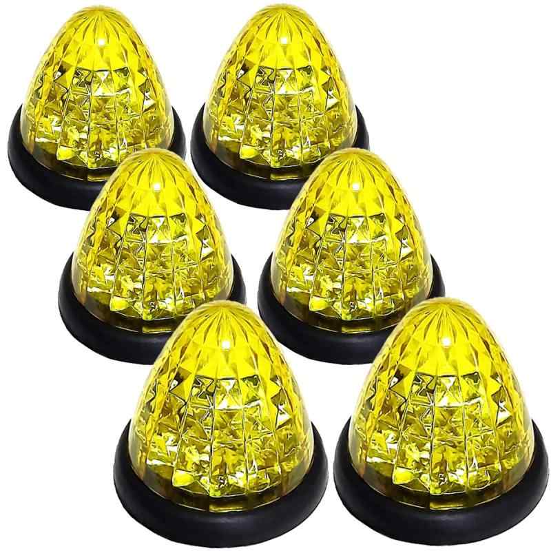 Rakuten - Customize（カスタマイズ） トラック用 マーカーランプ LED サイド マーカー 16LED 24V 用 カラーレンズ 6個セット