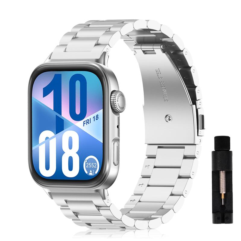 乐天商城 - [AiMaoo] バンド Huawei Watch Fit 4/4 Pro/Fit 3 対応 交換ベルト 金属ベルト サイズ調整可能 男女兼用 ビジネス風 ステンレス おしゃれ 調整工具付き コンパチブル Huawei Watch Fit 4/4 Pro