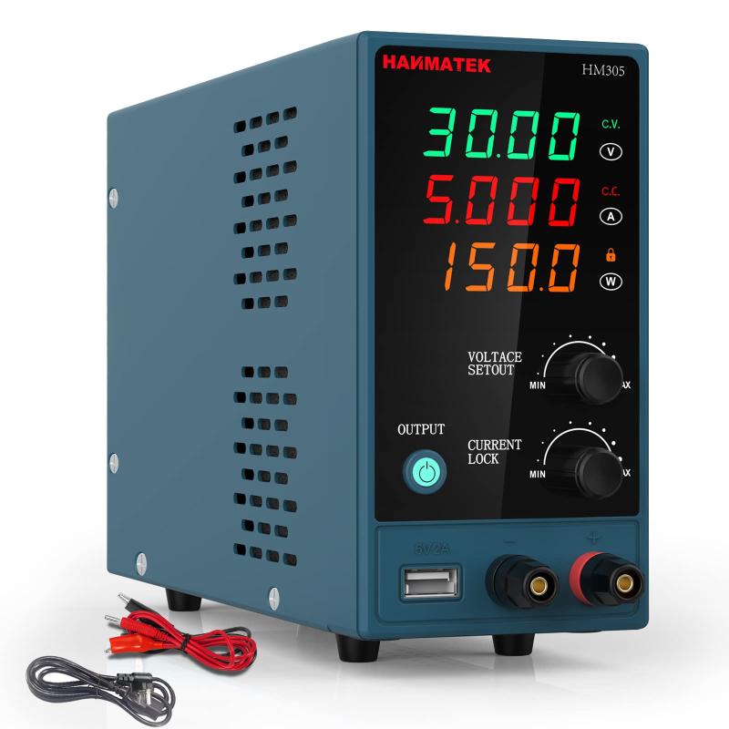 Rakuten - HANMATEK 可変直流安定化電源 DC電源 電圧＆電流安定電源 低騒音高精度 自動切替 スイッチング電源 学校の実験室と電気のメンテナンス用