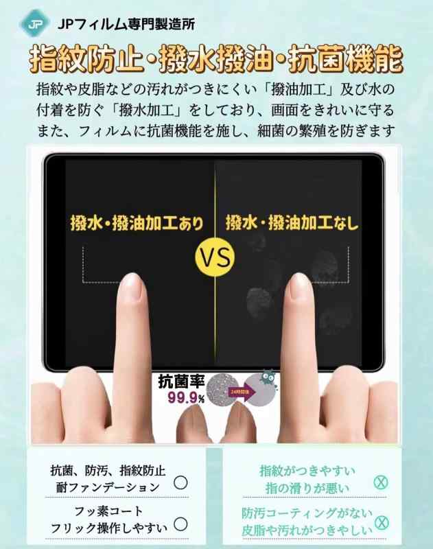 12.1インチ 16:10 対応 フィルム 超透明 [9H高硬度] ノートパソコン液晶保護フィルム 指紋防止 気泡防止 抗菌 PC保護シート 光沢仕様