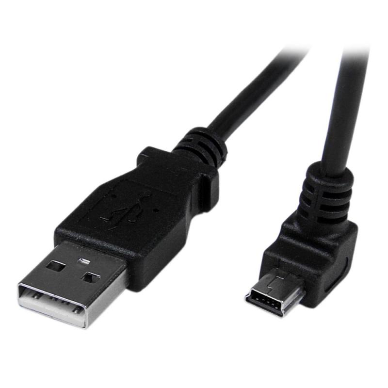 スターテック.com USB 2.0 ケーブル タイプA - mini B (L型)