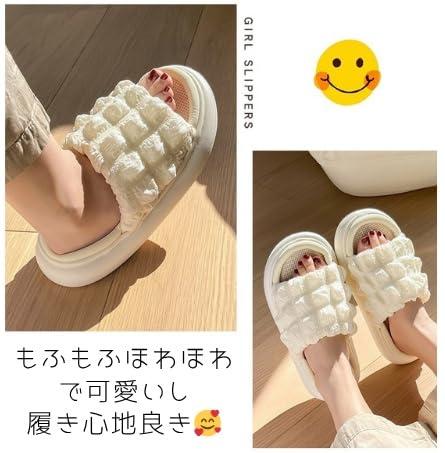 [DearJapan] 厚底スリッパ 室内 前開き リネン 麻素材 通気性 蒸れない いつでもサラサラ 素足 履き心地 気持ちいい もふもふほわほわ レディース [並行輸入品] maisonclover-10425460 メゾンクローバー サンプル画像2