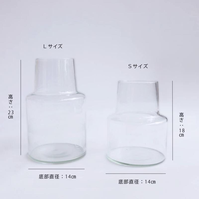 【SHISEI】 花瓶 ハンドメイド あたたかみのある風合い 色々なお部屋に合うデザイン 環境にやさしい リューズガラス フラワーベース ロケート ガラス [3]