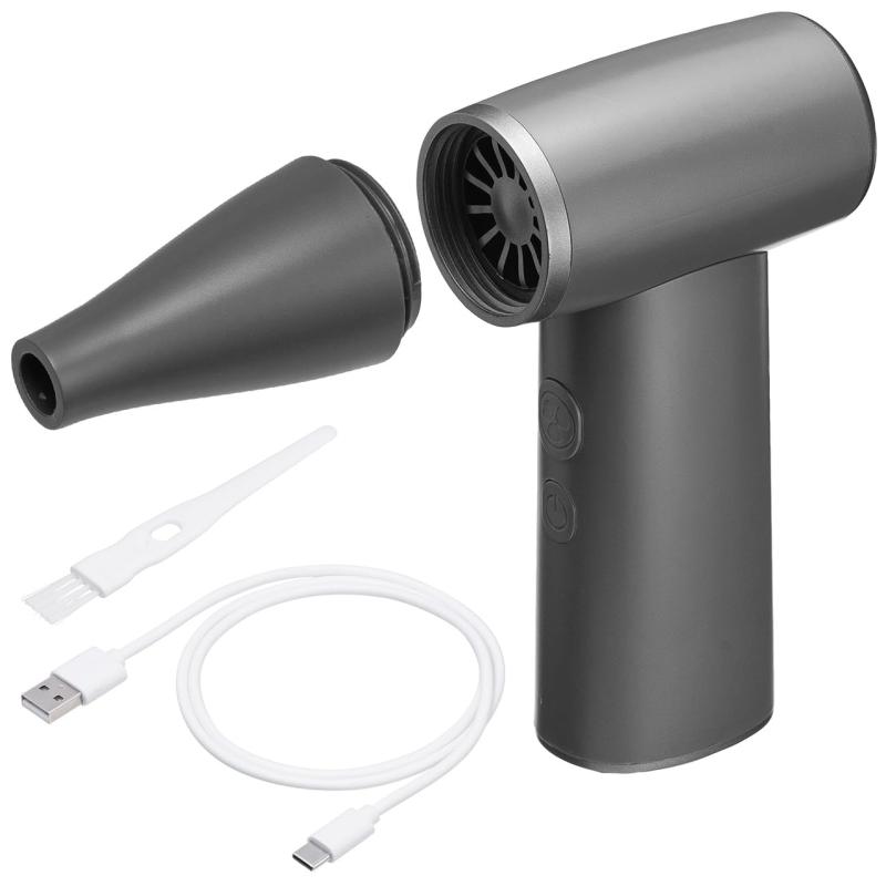 サンワダイレクト 電動エアダスター 充電式 4段階風量調整 ガス不使用 自動噴射/手動噴射 シリコンノズル付き アルミ製 200-CD0