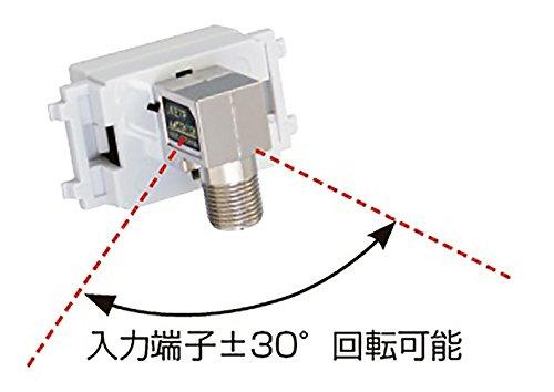 日本アンテナ テレビコンセント 壁面端子用 プレート付 4K8K対応 入力-TV間電流通過 LKEW7PSP ホワイト
