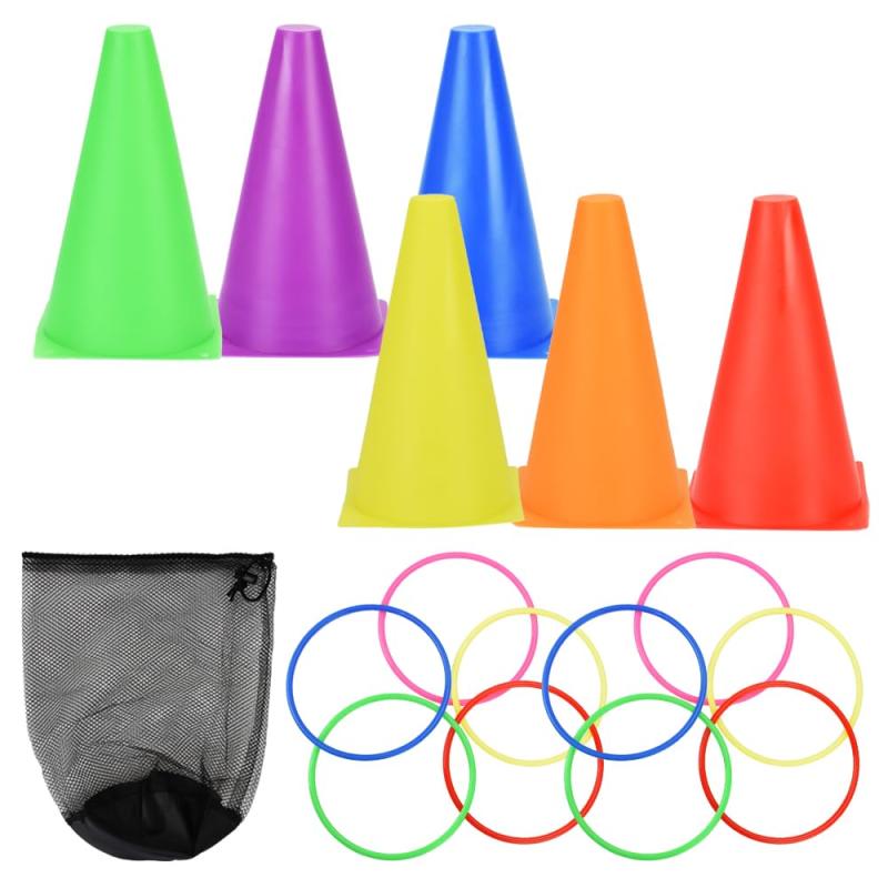 hackgear 輪投げセット コーン16個 リング アレンジ 老若男女 イベント レクリエーション