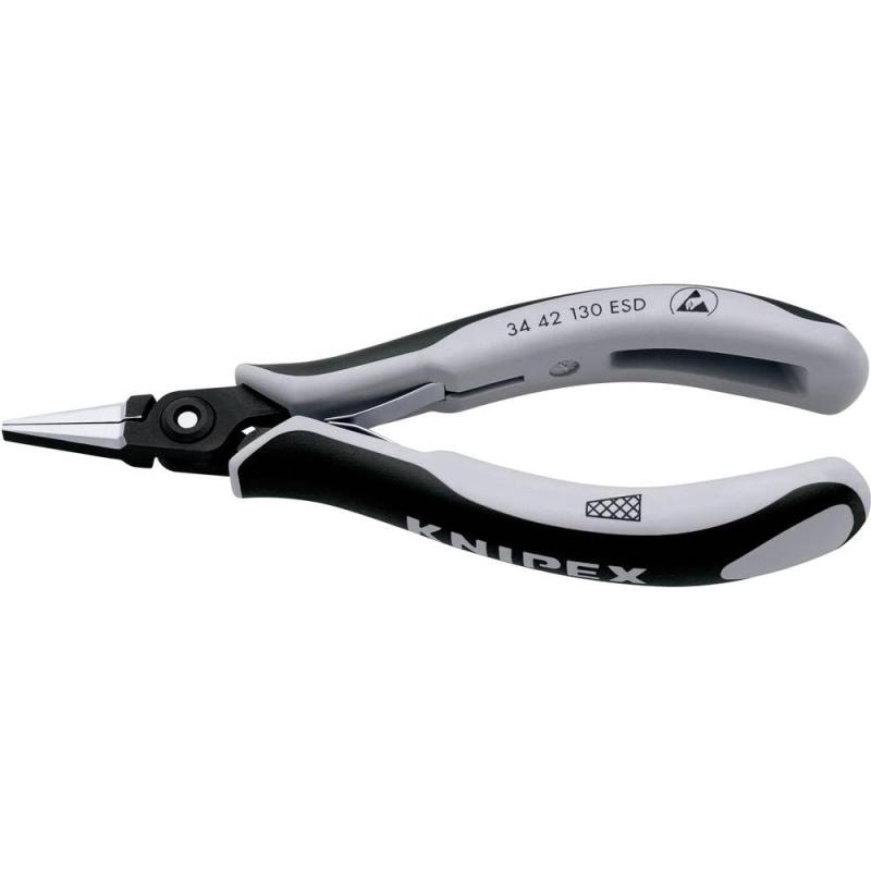 クニペックス KNIPEX 3442-130ESD 精密プライヤー ヒラ クロスメッシュ