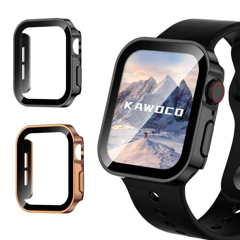 【2枚セット】Kawoco アップルウォッチ 防水 カバー 保護 iWatch 45mm 44mm 41mm 40mm Series9 Series8 Series 7 SeriesSE SeriesSE2 Series6 Series5 Series4 maisonclover-10267489 メゾンクローバー パッケージ画像